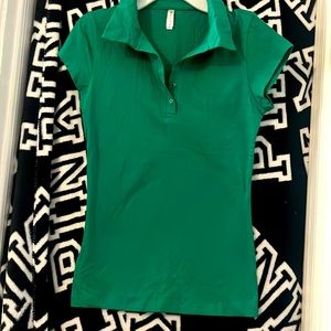 Green polo shirt